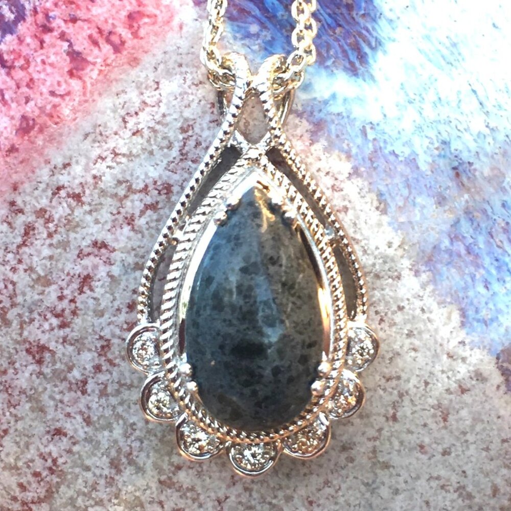 COA Argyle Diamond & Lamproite Pendant RARE .925 Sterling Silver Limited Edition